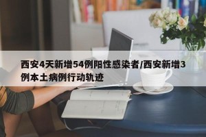 西安4天新增54例阳性感染者/西安新增3例本土病例行动轨迹